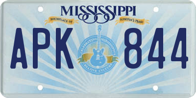 MS license plate APK844