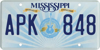 MS license plate APK848