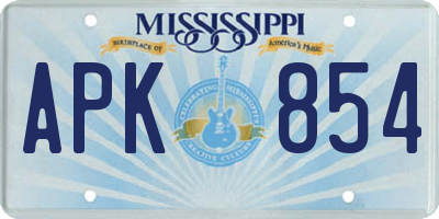 MS license plate APK854