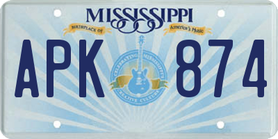 MS license plate APK874