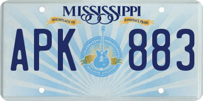 MS license plate APK883