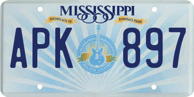 MS license plate APK897