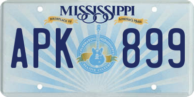 MS license plate APK899