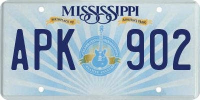 MS license plate APK902