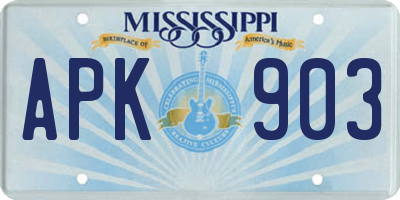 MS license plate APK903