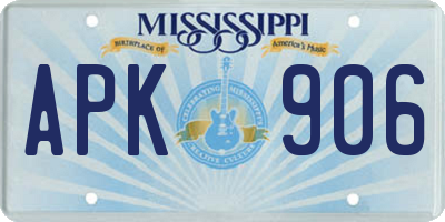 MS license plate APK906