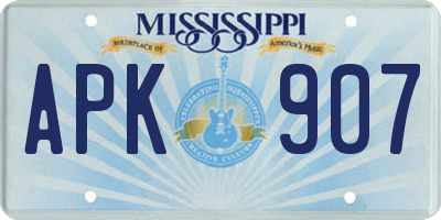 MS license plate APK907