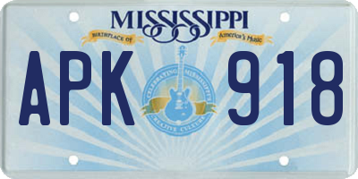 MS license plate APK918