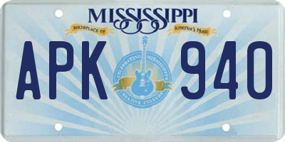 MS license plate APK940