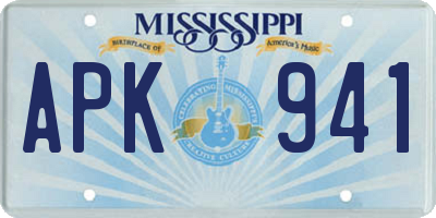 MS license plate APK941