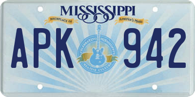 MS license plate APK942