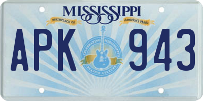 MS license plate APK943