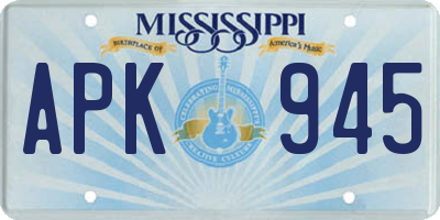MS license plate APK945