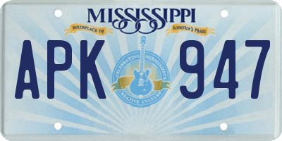 MS license plate APK947