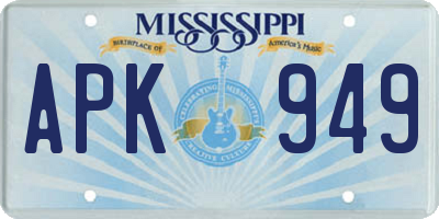 MS license plate APK949