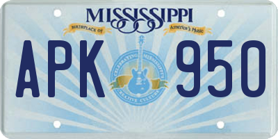 MS license plate APK950