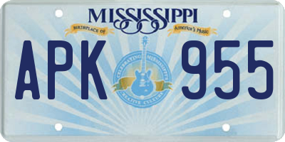 MS license plate APK955