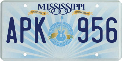 MS license plate APK956