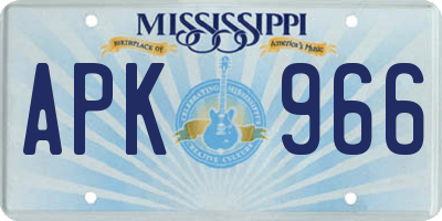 MS license plate APK966
