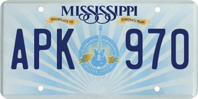 MS license plate APK970