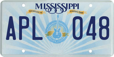 MS license plate APL048
