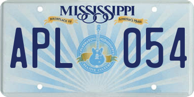 MS license plate APL054