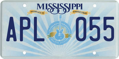 MS license plate APL055