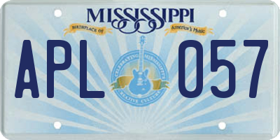MS license plate APL057