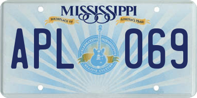 MS license plate APL069