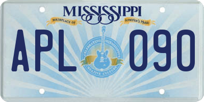 MS license plate APL090