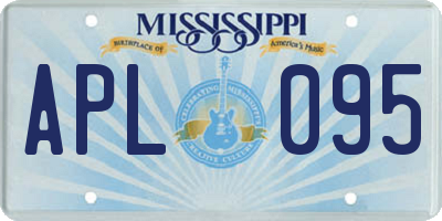 MS license plate APL095