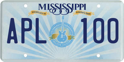 MS license plate APL100
