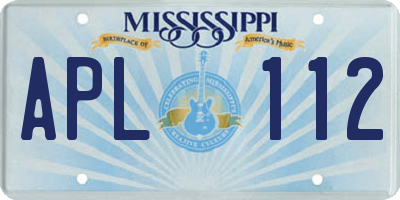MS license plate APL112