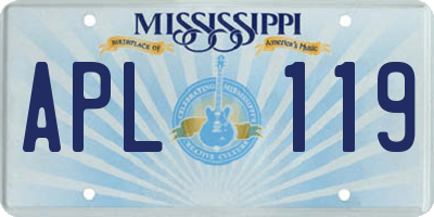 MS license plate APL119