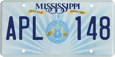 MS license plate APL148