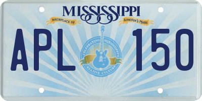MS license plate APL150