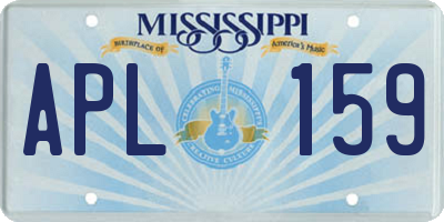 MS license plate APL159