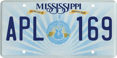 MS license plate APL169
