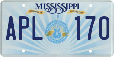 MS license plate APL170