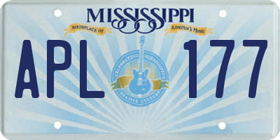 MS license plate APL177