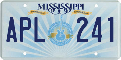MS license plate APL241