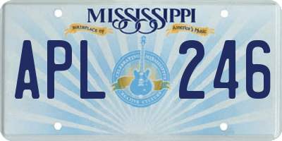 MS license plate APL246
