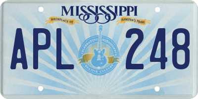 MS license plate APL248