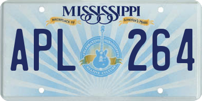 MS license plate APL264