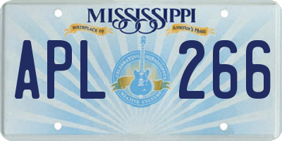 MS license plate APL266