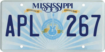 MS license plate APL267