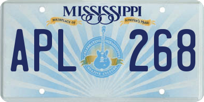 MS license plate APL268