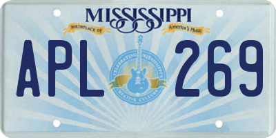 MS license plate APL269