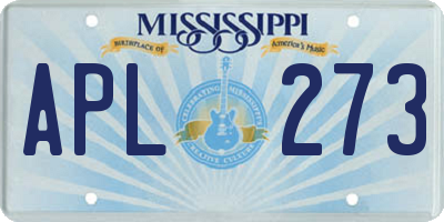 MS license plate APL273