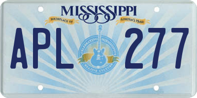 MS license plate APL277